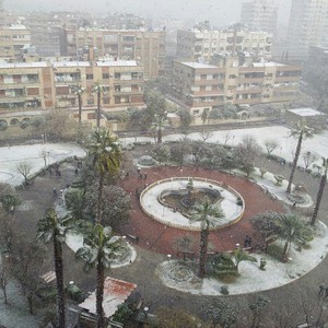 عاصفة ثلجية تشهدها دمشق وريفها اعتباراً من بعد منتصف الليل وفجر الأربعاء وحتى ظهر وبعد ظهر الأربعاء  