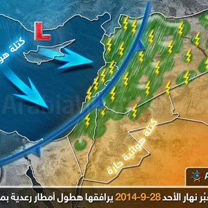 مُنخفض جوي وجبهة باردة تؤثر على فلسطين يوم الأحد