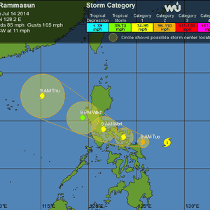 الإعصار " راماسان" يقترب من الفيليبين ويضرب أواسطها اعتباراً من ظهر الثلاثاء 