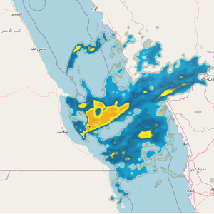 تحديث 9:30 صباحاً | بدء تطور السحب الممطرة في سماء البحر الأحمر قبالة السواحل مابين الوجه ورابغ