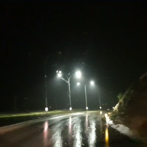 فيديو مباشر  من شارع الستين في السلط وأمطار غزيرة الآن