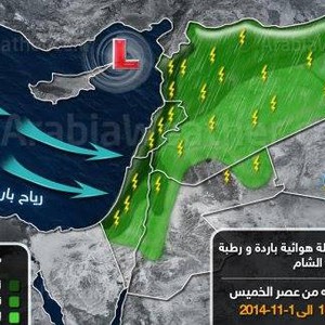 انخفاض ملموس على درجات الحرارة يوم الخميس وزخات المطر تبدأ ظهراً