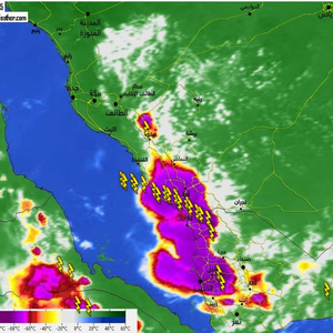 أمطار رعدية متوقعة على جازان وعسير عصر الأربعاء 