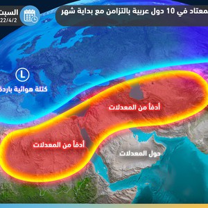 هام - السعودية | توقعات ببداية مستقرة وجافة لشهر رمضان 2022 تترافق بارتفاعات على الحرارة