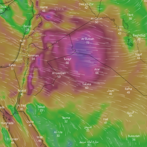 السعودية | مراقبة احتمالية نشوء موجة غبارية قوية تؤثر على شمال السعودية في الأيام الأخيرة من هذا الأسبوع