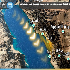 مدينة جدة | رياح نشطة مثيرة للأتربة وتنبيه من ارتياد البحر لاضطرابه خلال الأيام القادمة