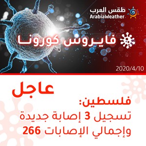 فلسطين | تسجيل 3 إصابات جديدة بالفايروس كورونا وارتفاع اجمالي الإصابت إلى 266 إصابة