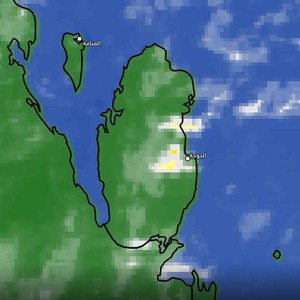 Qatar - 2:10 pm | A proliferation of cumulonimbus clouds and rain of varying intensity in some areas