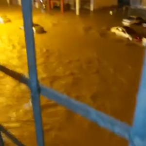 هام | الأودية والسيول تداهم سوق ولاية الخابورة الان وتحتجز المركبات .. شاهد الفيديو