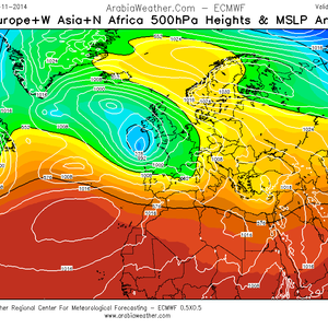منخفض جوي متوسطي قد تتأثر به أجزاء من البلاد يومي السبت والأحد القادمين 