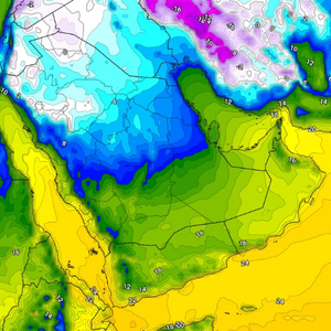 هام | موجة برد شديدة تبدأ بالتأثير على السعودية الليلة وتتسع لتشمل مناطق واسعة نهاية الأسبوع
