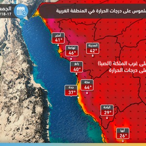 مكة المكرمة | طقس حار ولاهب .. ارتفاعات متتالية على درجات الحرارة و 45 درجة مئوية يوم السبت