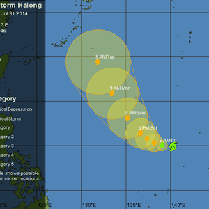 الإعصار هالونغ ينضم الى قافلة أعاصير غرب الهادي ..