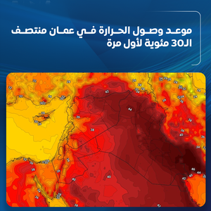 الأردن: موعد وصول درجات الحرارة الى منتصف ال30 مئوية في عمان