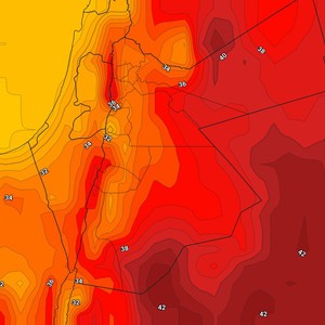 الأردن مقدمة الكتلة الهوائية شديدة الحرارة تبدأ بالتأثير على المملكة اليوم الخميس