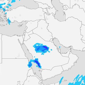السعودية | اشتداد الأمطار على المنطقة الوسطى بما فيها الرياض ليلة الخميس/الجمعة