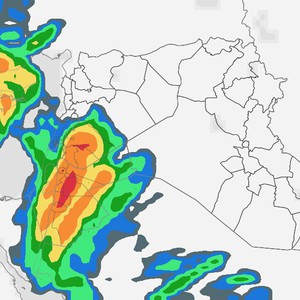 Jordan: Rainfall forecast and affected areas during the rainy weather system.