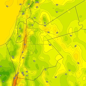Jordanie : Ce soir : Temps agréable, devenant froid en fin de nuit (voici une liste des températures minimales)