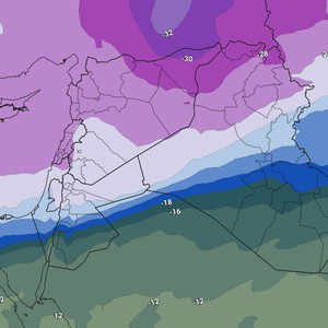 العراق | استمرار مكوث الكُتلة الهوائية شديدة البرودة بالقرب من البلاد خلال الأيام القادمة