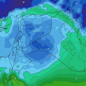 The effect of the very cold polar winds deepened tonight and coincided with some precipitation (details)