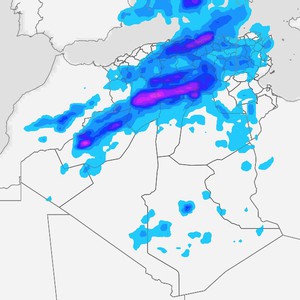 الجزائر وتونس | جبهة هوائية ماطرة قوية تعبر البلاد تدريجياً مساء وليل الأحد/الإثنين (التفاصيل)