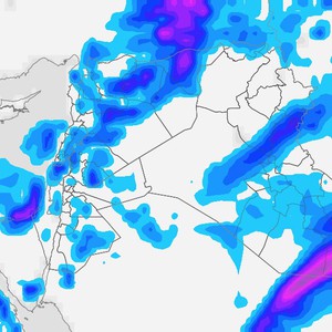 الأمطار تشمل أجزاء واسعة من البلاد يوم الأربعاء وتتراجع إحتمالاتها الخميس