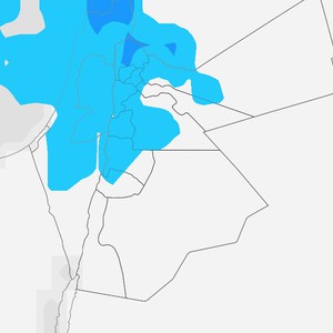 الأردن | زخات محلية من الأمطار في بعض مناطق المملكة في ساعات الليل 