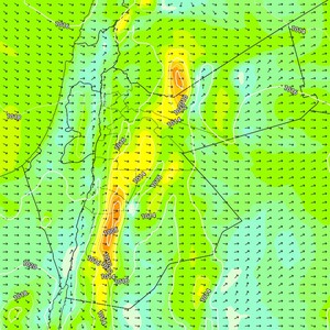 مٌحاكاة تقنية مٌطورة في طقس العرب تستشعر هبات رياح عاتية الليلة جنوب المملكة