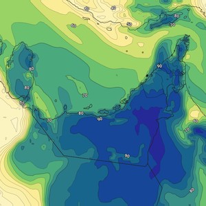 الإمارات - المركز الوطني | ليالي رطبة مع فرصة لتشكل الضباب او الضباب الخفيف الأيام القادمة   