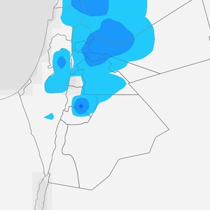 Jordan/Thursday: Unstable weather conditions and a chance of local showers that may fall as light snow showers