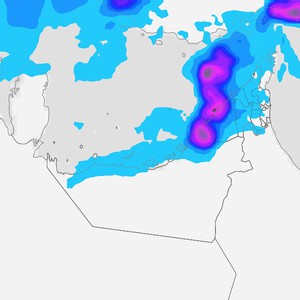 الإمارات - المركز الوطني | طقس غائم جزئياً إلى غائم أحياناً مع فرصة تكون السحب الركامية يصاحبها سقوط أمطار على مناطق متفرقة 