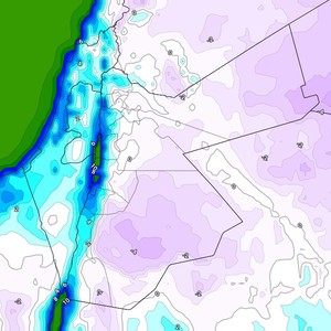 الأردن - الليلة | تعمق تأثير الرياح القطبية قارسة البرودة و الجافة المُندفعة من سيبيريا على المملكة ودرجات الحرارة الليلية تهوي لما دون الصفر المئوي