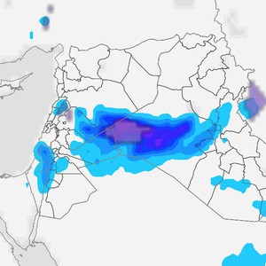 حالة من عدم الاستقرار الجوي على شرق المتوسط الليلة قد تترافق بتساقط الثلوج على مناطق محدودة