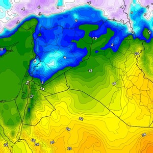 العراق | ارتفاع قليل على درجات الحرارة وفرصة لزخات عشوائية من الأمطار تكون رعدية أحياناً   