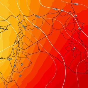 أحوال جوية غير مُستقرة على بعض المناطق مساء الإثنين وإزدياد تأثيرها نهار الثلاثاء
