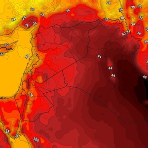 العراق | ازدياد تأثير الكتلة الهوائية شديدة الحرارة على الدولة الثلاثاء.تفاصيل وتوصيات   