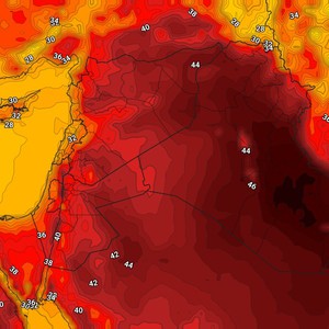 العراق | درجات الحرارة أعلى من مُعدلاتها الإعتيادية وطقس شديد الحرارة الإثنين