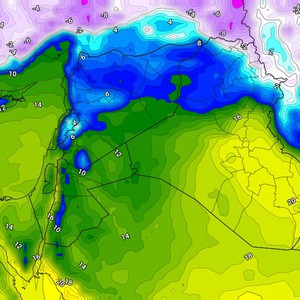 العراق | انخفاض درجات الحرارة في المناطق الشمالية الخميس واستمرار فرص الهطولات على هذه المناطق 