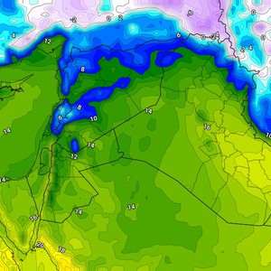 العراق | تراجع تأثيرات الكتلة الهوائية شديدة البرودة الخميس وارتفاع قليل على درجات الحرارة   