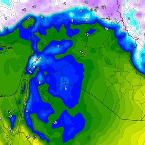 العراق | تعمق تأثير الكتلة الهوائية شديدة البرودة يوم الأربعاء ودرجات حرارة تحت الصفر ليلاً   