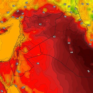 العراق | سُحب رعدية تترافق بالرياح الهابطة على اجزاء من المناطق الشمالية الإثنين