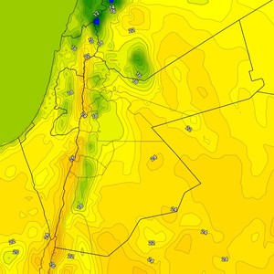 الأردن | استمرار تأثر المملكة بكُتلة هوائية ذات درجات حرارة قريبة من مُعدلاتها يوم الخميس