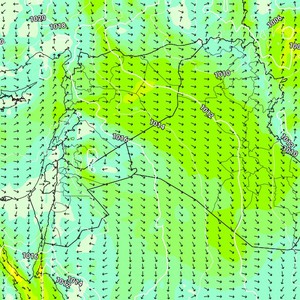 Iraq | Dusty weather on Monday, coinciding with a clear drop in temperatures