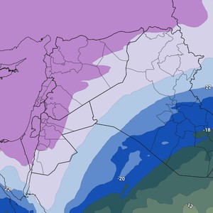 الأردن | حالة من عدم الاستقرار الجوي إعتباراً من عصر الاثنين وزخات محلية من الأمطار على مناطق متفرقة  