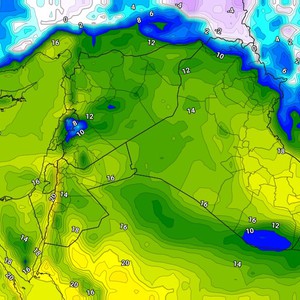 العراق | ارتفاع على درجات الحرارة نهار الثلاثاء وفرصة لهطول زخات من الامطار في بعض الأجزاء ليلاً 
