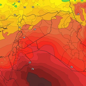 الأردن: المملكة تتأثر بامتداد المرتفع الجوي المتواجد فوق الجزيرة العربية