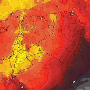 الأردن | استمرار تأثير الكتلة الهوائية المُعتدلة الأربعاء ونشاط تدريجي للرياح الشمالية الغربية  