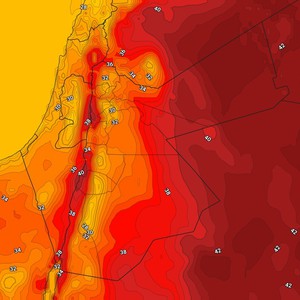 الأردن | طقس صيفي إعتيادي الإثنين مع ظهور السُحب المُنخفضة