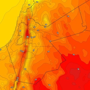 الأردن | طقس حار نسبياً في غالبية المناطق الخميس مع ظهور السُحب على ارتفاعات مُتوسطة وعالية      