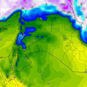 العراق | الأمطار وزخات الثلوج مُستمرة على اقصى المناطق الشمالية الأربعاء مع فرصة امتداد الأمطار للمناطق الغربية